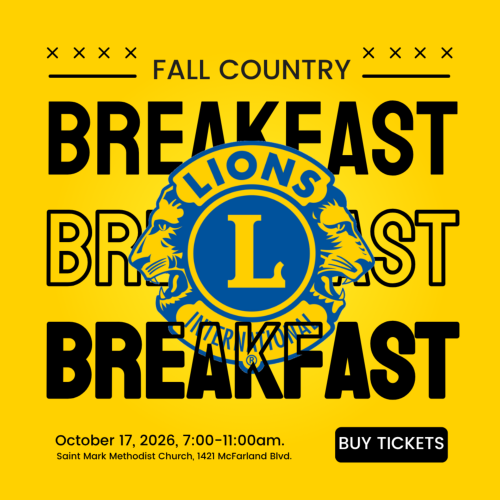 Fall Country Breakfast - October 17, 2026, 7:00-11:00am.  